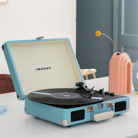 GIRADISCHI VALIGETTA CROSLEY CRUISER DE LUXE - COLORE TURCHESE | CASSE INTEGRATE | BLUETOOTH IN/OUT