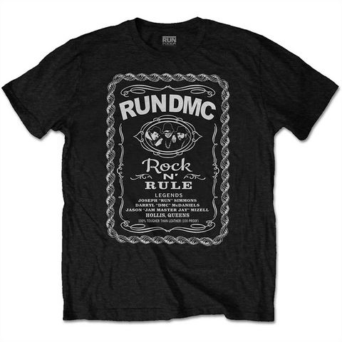 RUN DMC - ROCK'N'RULE WHISKEY LABEL - T-Shirt
