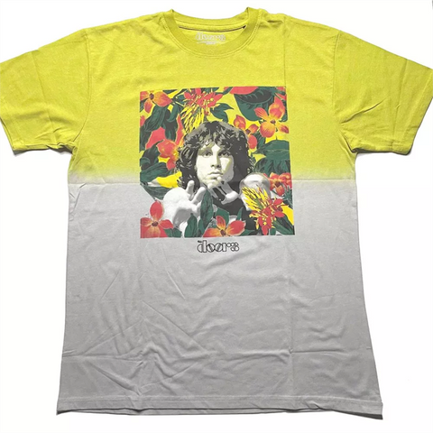 THE DOORS - FLORAL SQUARE - giallo t-shirt