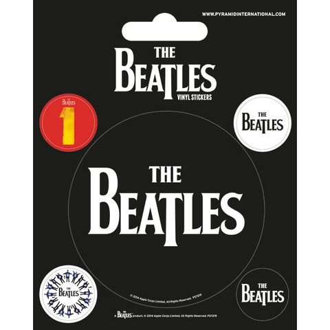 THE BEATLES - BLACK - adesivi vinile / stickers pack