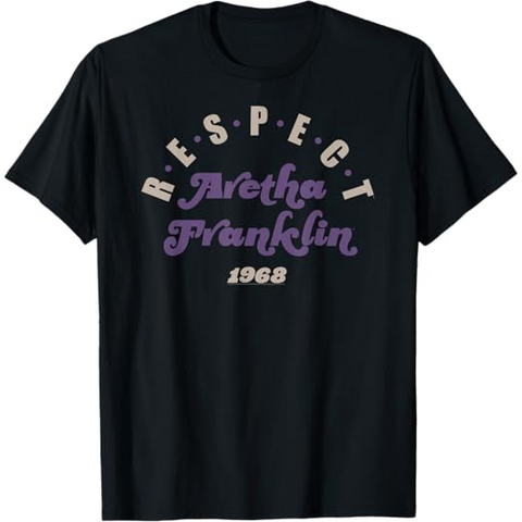 ARETHA FRANKLIN - RESPECT - GRIGIO - (L) - T-SHIRT - AMPLIFIED