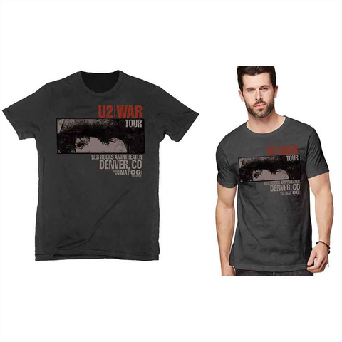 U2 - WAR RED ROCKS - NERO - (XL) - TSHIRT
