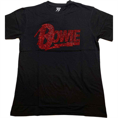 DAVID BOWIE - LOGO DIAMANTE - NERO - (S) - TSHIRT