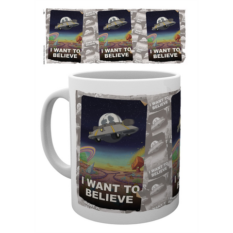 RICK AND MORTY - I WANT TO BELIEVE (TAZZA)