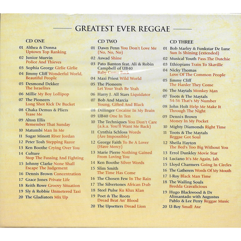 ARTISTI VARI - GREATEST EVER! Reggae (2015 - 3cd comp.)