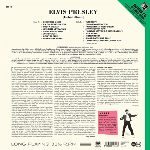 ELVIS PRESLEY - ELVIS PRESLEY (LP+cd - rem'21 - 1956)