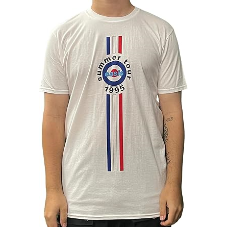 OASIS - STRIPES '95 – BIANCO – (L) – T-SHIRT