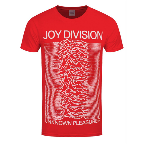 JOY DIVISION - UNKNOWN PLEASURES - Slim Fit - Rosso