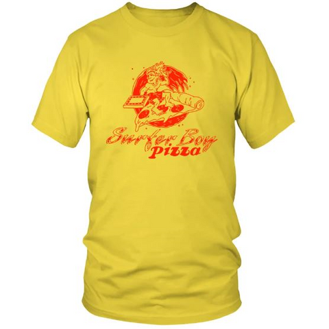 STRANGER THINGS - SURFER BOY PIZZA - Giallo - (L) - T-Shirt
