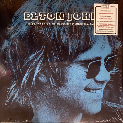 JOHN ELTON - LIVE AT THE FILLMORE WEST 11/12/1970 (LP - BLU - 2021)