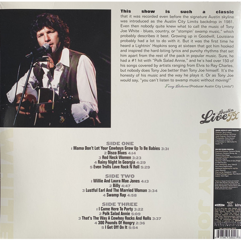 TONY JOE WHITE - LIVE FROM AUSTIN TEXAS  (LP - RSD'19)