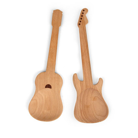 KIKKERLAND - CUCCHIAI CHITARRA - - ROCKIN'SPOONS - cucchiai chitarra legno / 2 pezzi