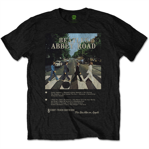 THE BEATLES - ABBEY ROAD TRACKS - Nero - (S) - T-Shirt