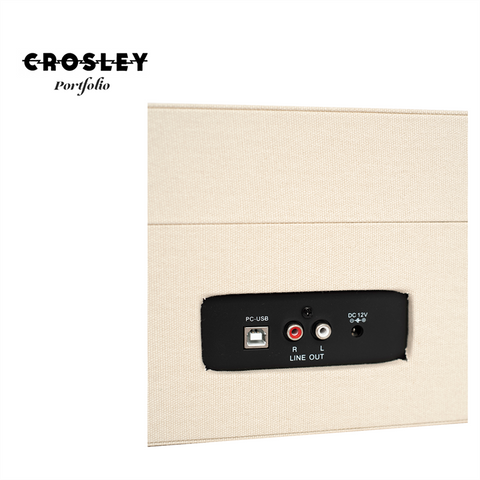 GIRADISCHI VALIGETTA CROSLEY PORTFOLIO - Colore Crema| Casse Integrate | Bluetooth -In | USB | Encoder