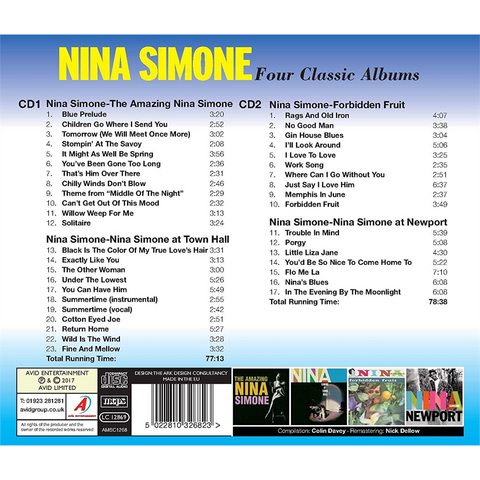 NINA SIMONE - FOUR CLASSIC ALBUMS (2017 - 2cd)