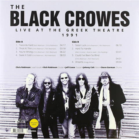 THE BLACK CROWES - LIVE AT THE GREEK THEATRE (LP - 1991)