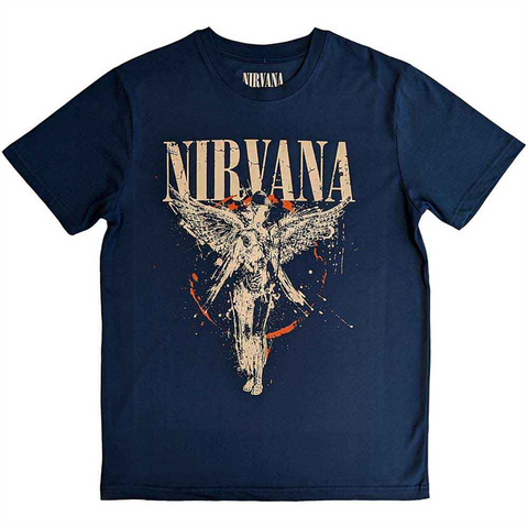NIRVANA - IN UTERO - blue - (XL) - tshirt