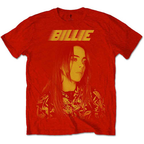 BILLIE EILISH - RACER LOGO JUMBO - ROSSO - (M) - TSHIRT