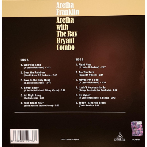 ARETHA FRANKLIN - ARETHA WITH THE RAY BRYANT COMBO (LP - rem’19 - 1961)