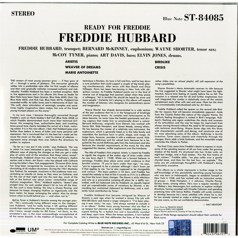 FREDDIE HUBBARD - READY FOR FREDDIE (LP - rem’21 - 1961)