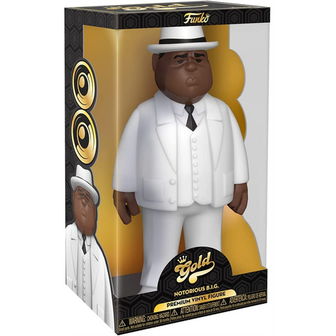 NOTORIOUS B.I.G. - BIGGIE SMALLS WHITE SUITE - 12’’ FUNKO GOLD | PREMIUM VINYL FIGURE