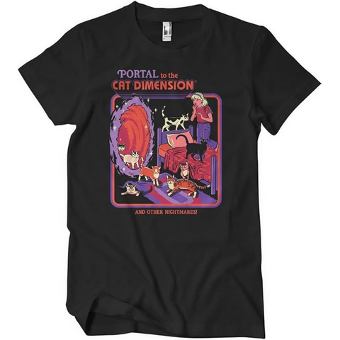 STEVEN RHODES - CAT DIMENSION - NERO - (L) - TSHIRT