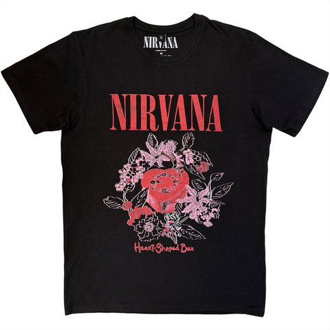 NIRVANA - CARBON HEART SHAPED BOX - NERO - (XL) - TSHIRT