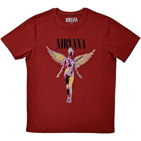 NIRVANA - IN UTERO - ROSSO - (M) - TSHIRT