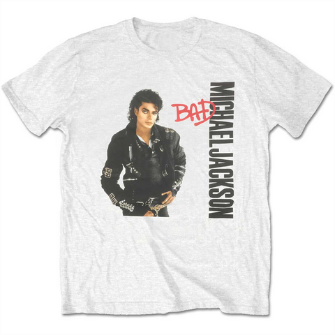 MICHAEL JACKSON - BAD - BIANCO - M - T-SHIRT