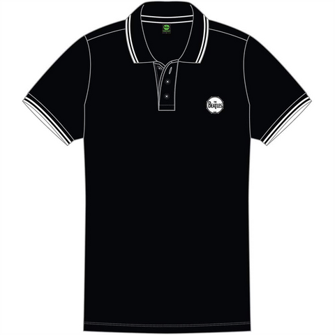 THE BEATLES - Polo - DRUM Logo - Nero