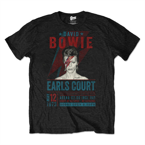 DAVID BOWIE - Earls Court '73 - M- Nero - T-Shirt