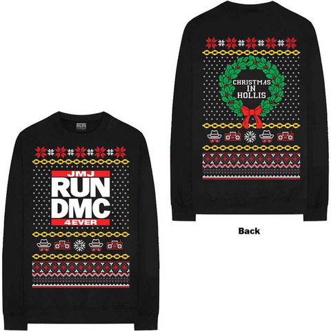 RUN DMC - HOLIDAY - NERO - (L) - FELPA