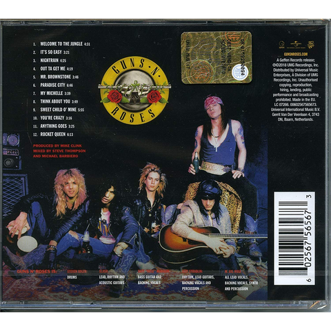 GUNS 'N' ROSES - APPETITE FOR DESTRUCTION (1987)
