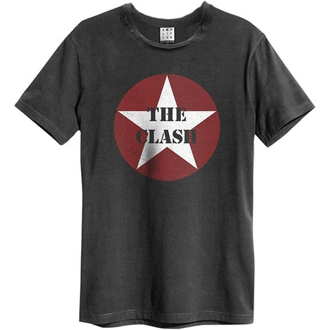THE CLASH - STAR LOGO - GRIGIO - (S) - T-SHIRT - AMPLIFIED