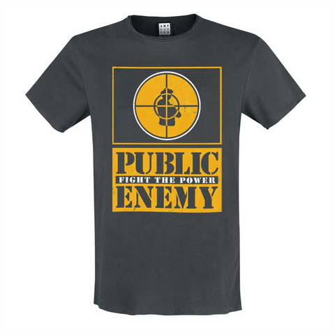 PUBLIC ENEMY - FIGHT THE POWER - GIALLO - (L) - T-SHIRT - AMPLIFIED