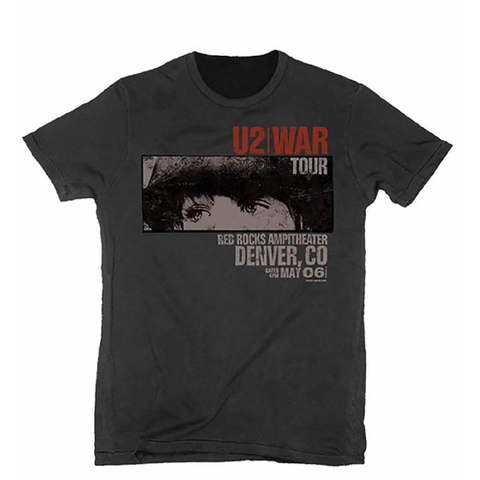 U2 - WAR RED ROCKS - nero - L - t-shirt