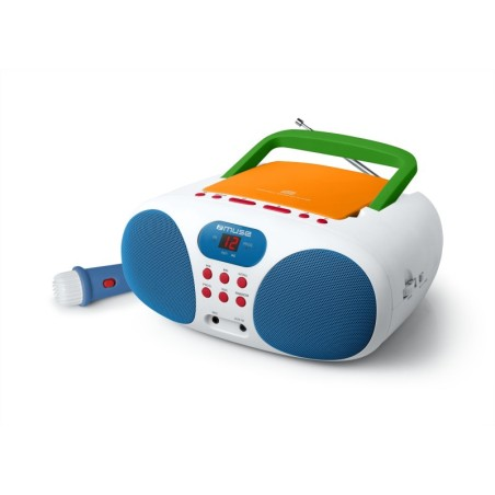 MUSE LETTORE CD - SISTEMA RADIO BLU / ARANCIONE | MICROFONO - PER BAMBINI