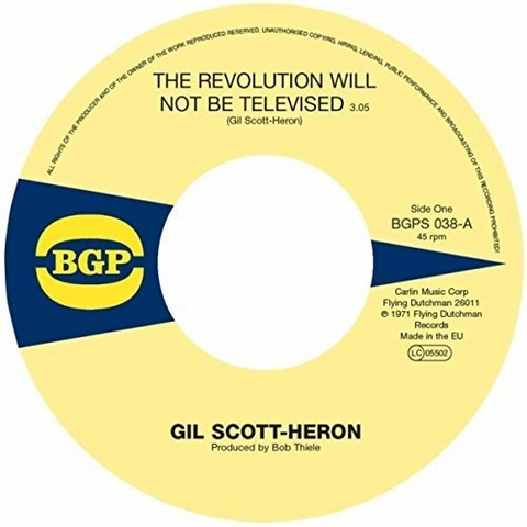 GIL SCOTT-HERON - REVOLUTION WILL NOT BE TELEVISED (LP - 1970)