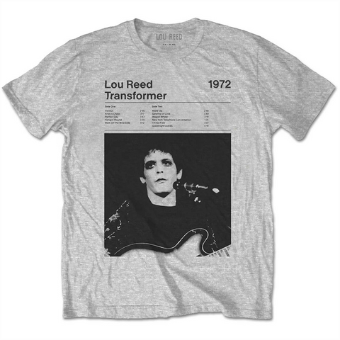 LOU REED - TRANSFORMER TRACKLIST - GRIGIO - M - T-SHIRT