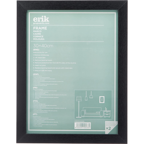 CORNICE POSTER - CORNICE NERA - 30X40CM