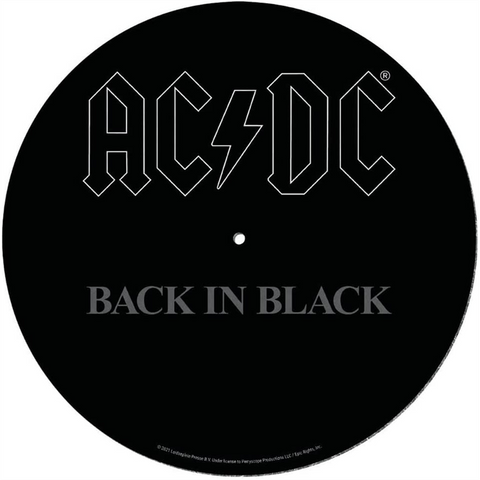 AC/DC - BACK TO BLACK- slipmat / tappetino giradischi