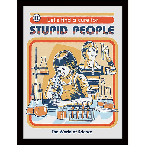 STEVEN RHODES - STUPID PEOPLE - STAMPA IN CORNICE | 30X40 CM