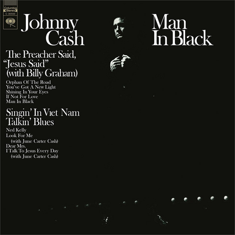 JOHNNY CASH - MAN IN BLACK (LP - CLEAR | LTD 2500 COPIES | REM24 - 1971)