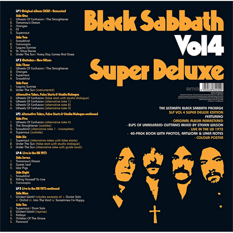 BLACK SABBATH - BLACK SABBATH VOL. 4 (5LP - super deluxe - 1972 / 2021)