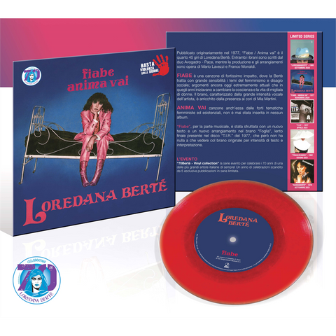 LOREDANA BERTE' - FIABE/ANIMA VAI (7" - vinile rosso + cartolina)