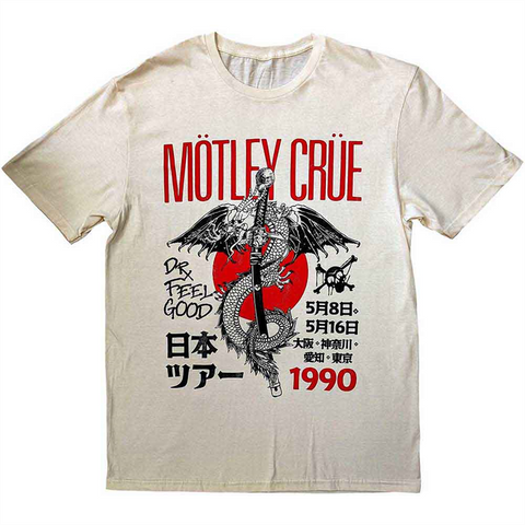 MOTLEY CRUE - DR. FEELGOOD JAPANESE TOUR '90 - NATURAL - (L) - TSHIRT