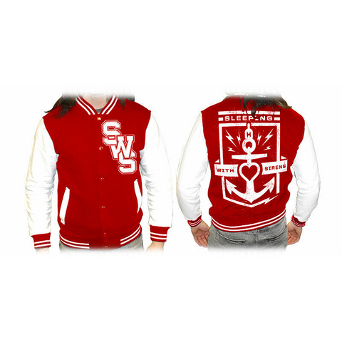 SLEEPING WITH SIRENS - FLOATER - rosso - (M) - baseball jacket