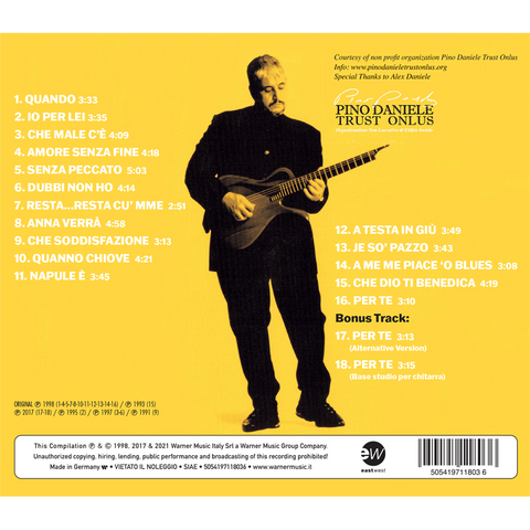 PINO DANIELE - YES I KNOW MY WAY: THE BEST OF (2021)