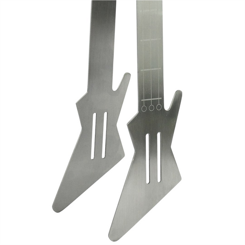 PINZE BBQ CHITARRA - ACCIAIO INOSSIDABILE | MANICO LEGNO