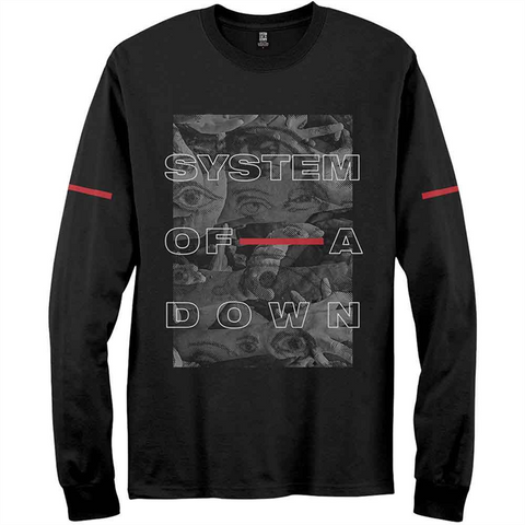 SYSTEM OF A DOWN - EYE COLLAGE - NEOR - (L) - MAGLIA MANICHE LUNGHE